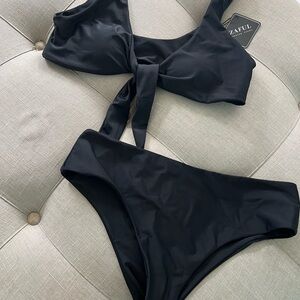 Zaful Elegant Black Bikini Set